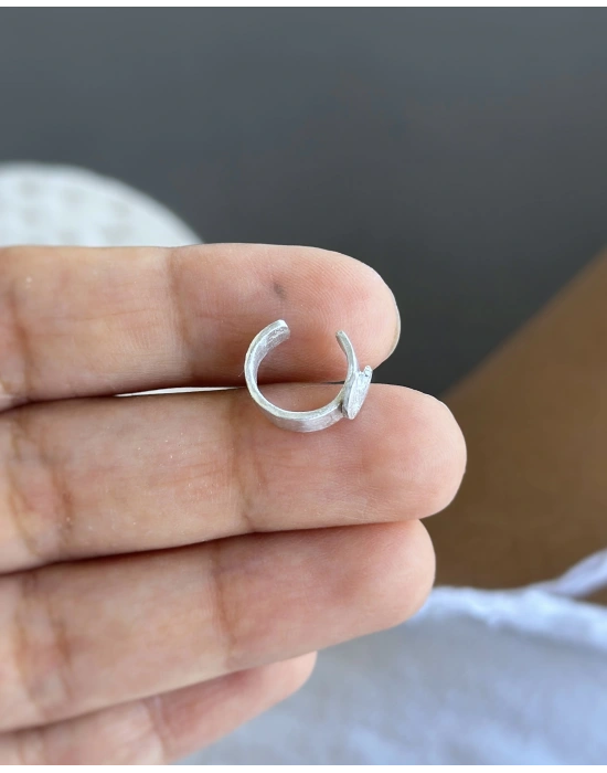 Yıldız Küpe ve Ay Earcuff