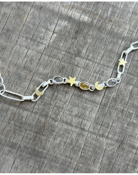 Kuvars ve Sitrin Taşlı Bileklik