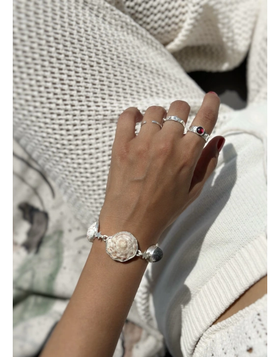 Bordo Garnet Taşlı Yüzük