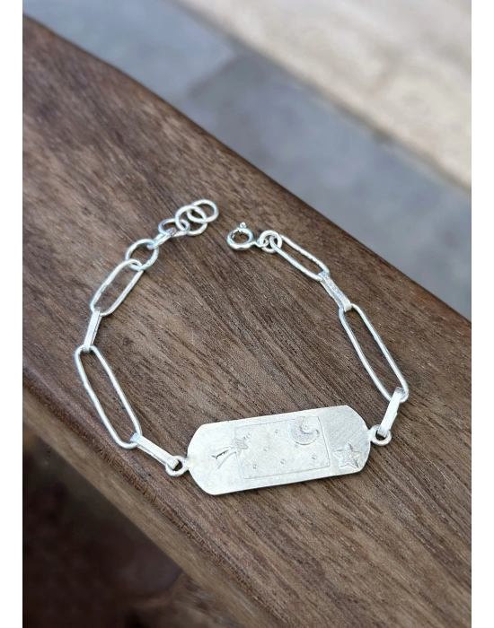 Ay Yıldızlı Yarabandı Bileklik