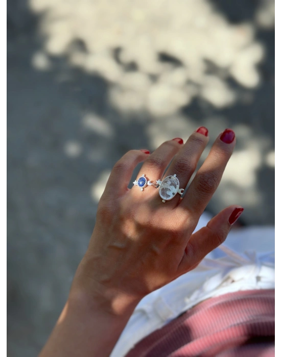 Kuvars Taşlı Yüzük