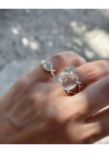 Yeşil Prehnite Taşlı Yüzük