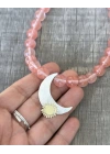Rose Quartz Ay Güneş Kolye