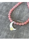 Rose Quartz Ay Güneş Kolye