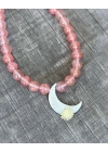 Rose Quartz Ay Güneş Kolye