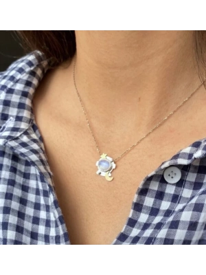 Aytaşlı Zincirli Astronot Kolye