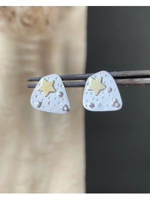 Yıldızlı Çift Küpe