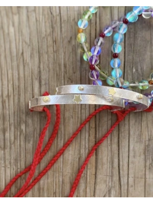 Kırmızı İpli Gümüş Halhal