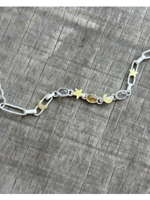 Kuvars ve Sitrin Taşlı Bileklik