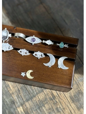 Yeşil Ay Yıldız Yüzük