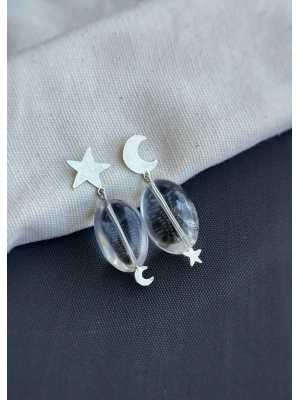 Büyük Kuvars Küpeler