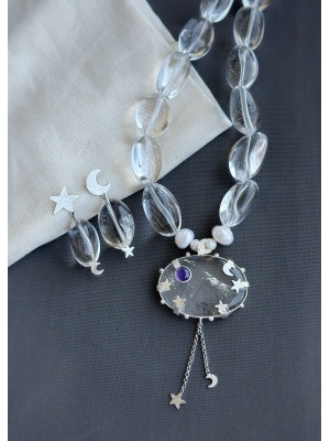 Büyük Kuvars Kolye