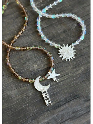 Merdivenli Ay Yıldız Kolye