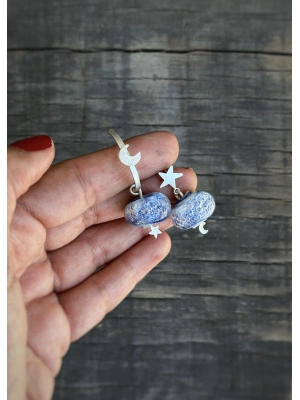 Mavi Murano Küpeler