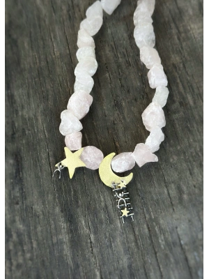 Merdivenli Ay Yıldız Kolye