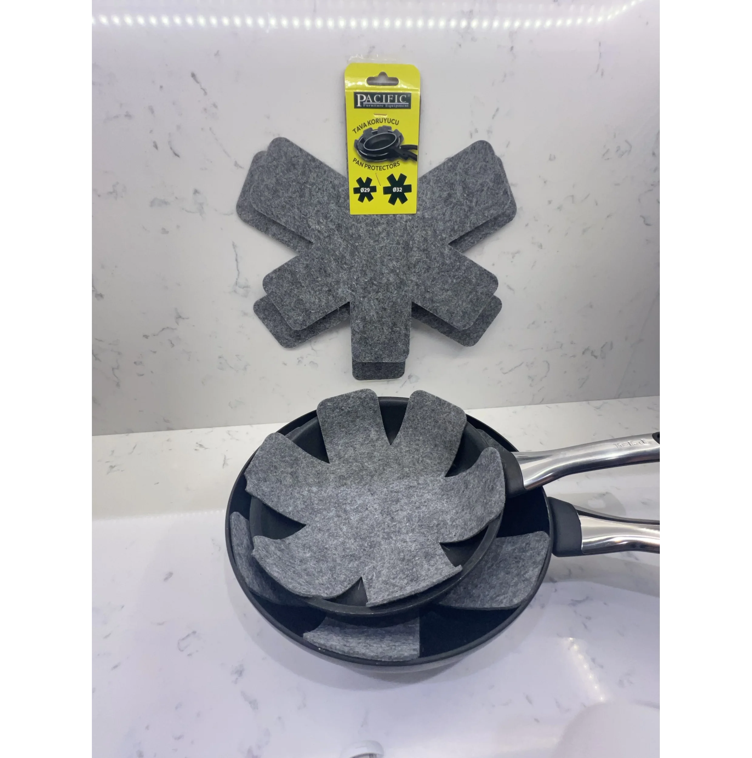 Tava,Tencere Ve BorCam Koruyucu Çizdirmez Kalın Keçe 2li Set