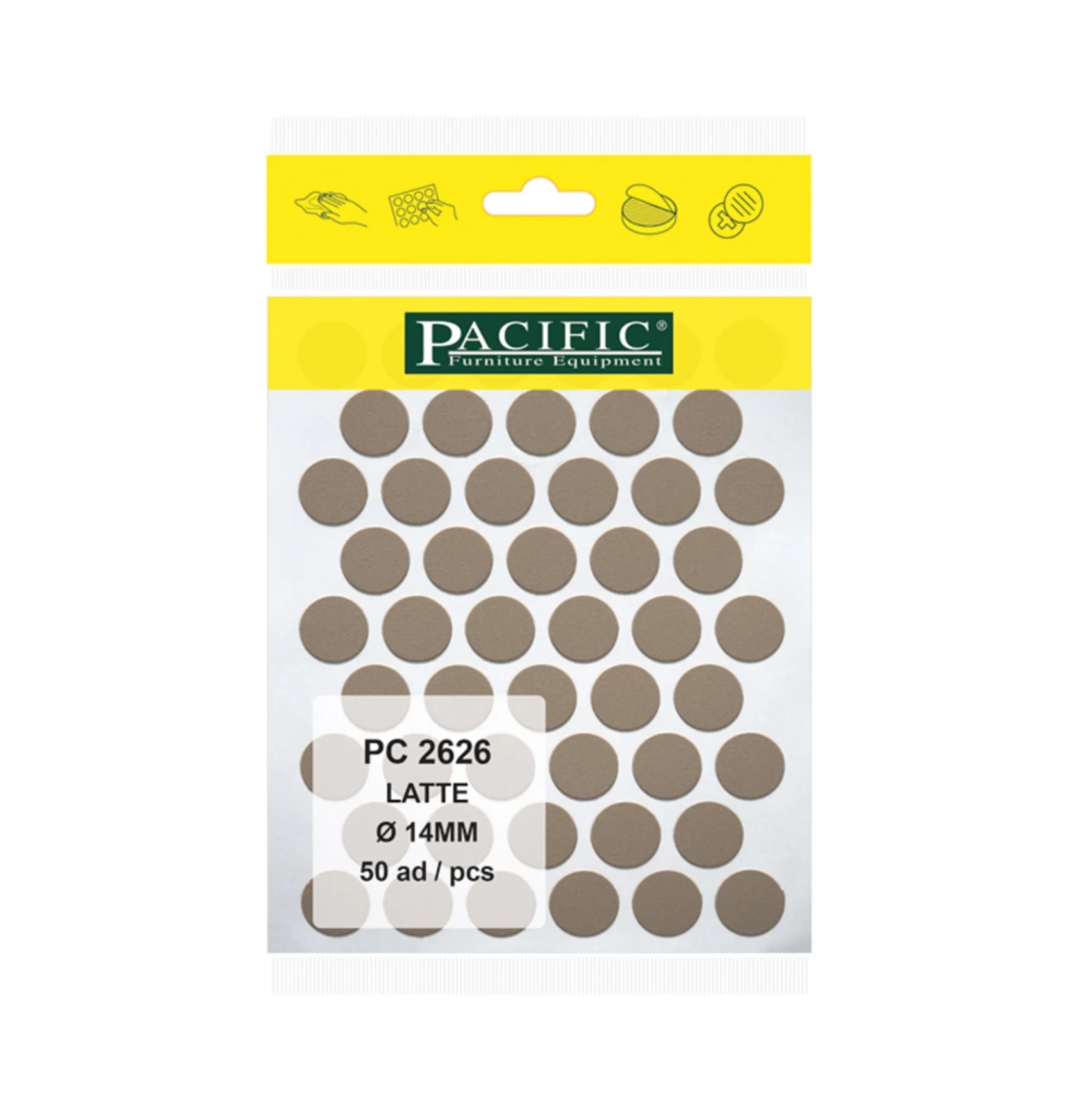 LATTE PACIFIC YAPIŞKANLI TAPA-14MM