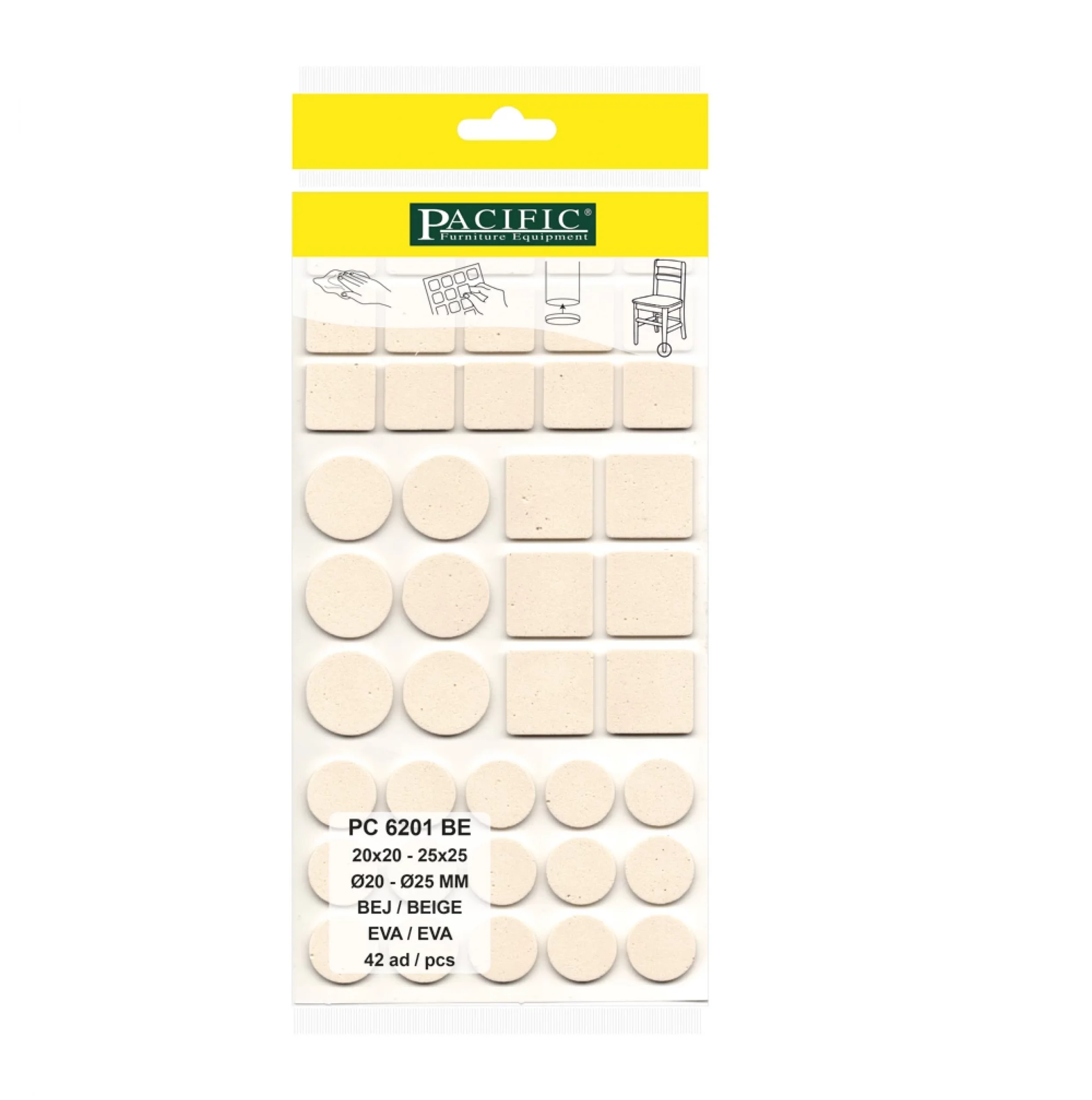 Eva Parke Fayans Çizilme Ve Darbe Önleyici Zemin Koruyucu Bej (20x20, 25x25 - Ø 20mm,Ø 25mm )