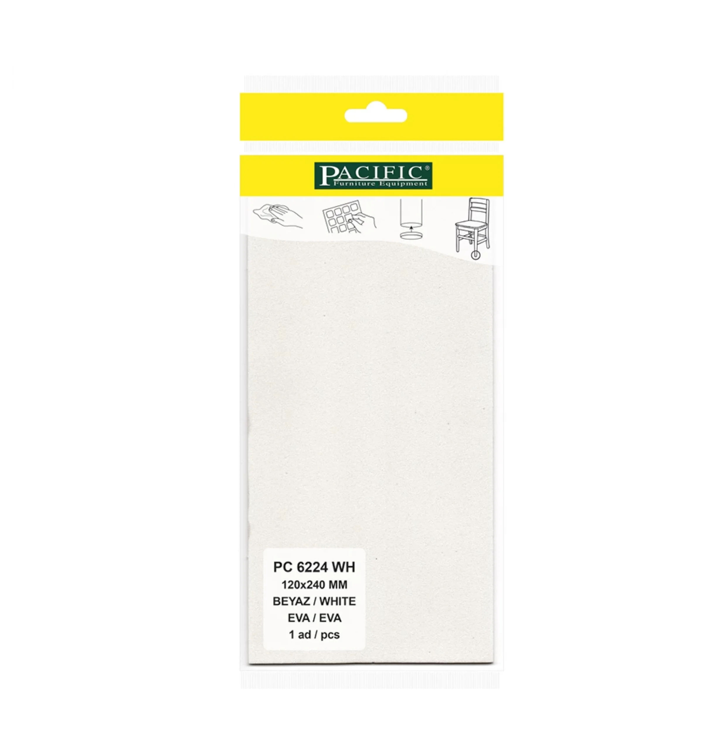 Eva Parke Fayans Çizilme Ve Darbe Önleyici Zemin Koruyucu Beyaz (120mm x 240mm)