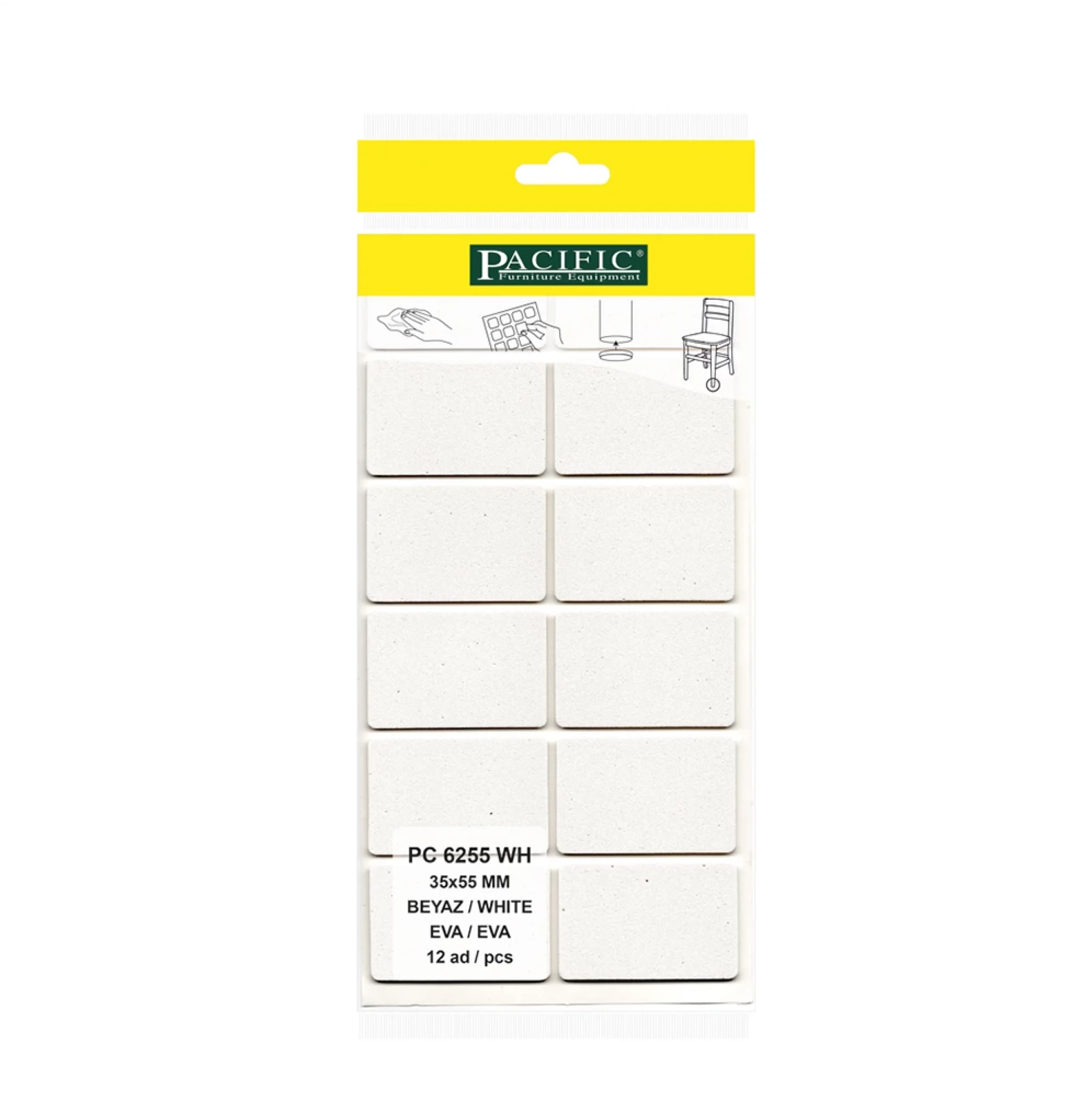 Eva Parke Fayans Çizilme Ve Darbe Önleyici Zemin Koruyucu Beyaz (35mm x 55mm)