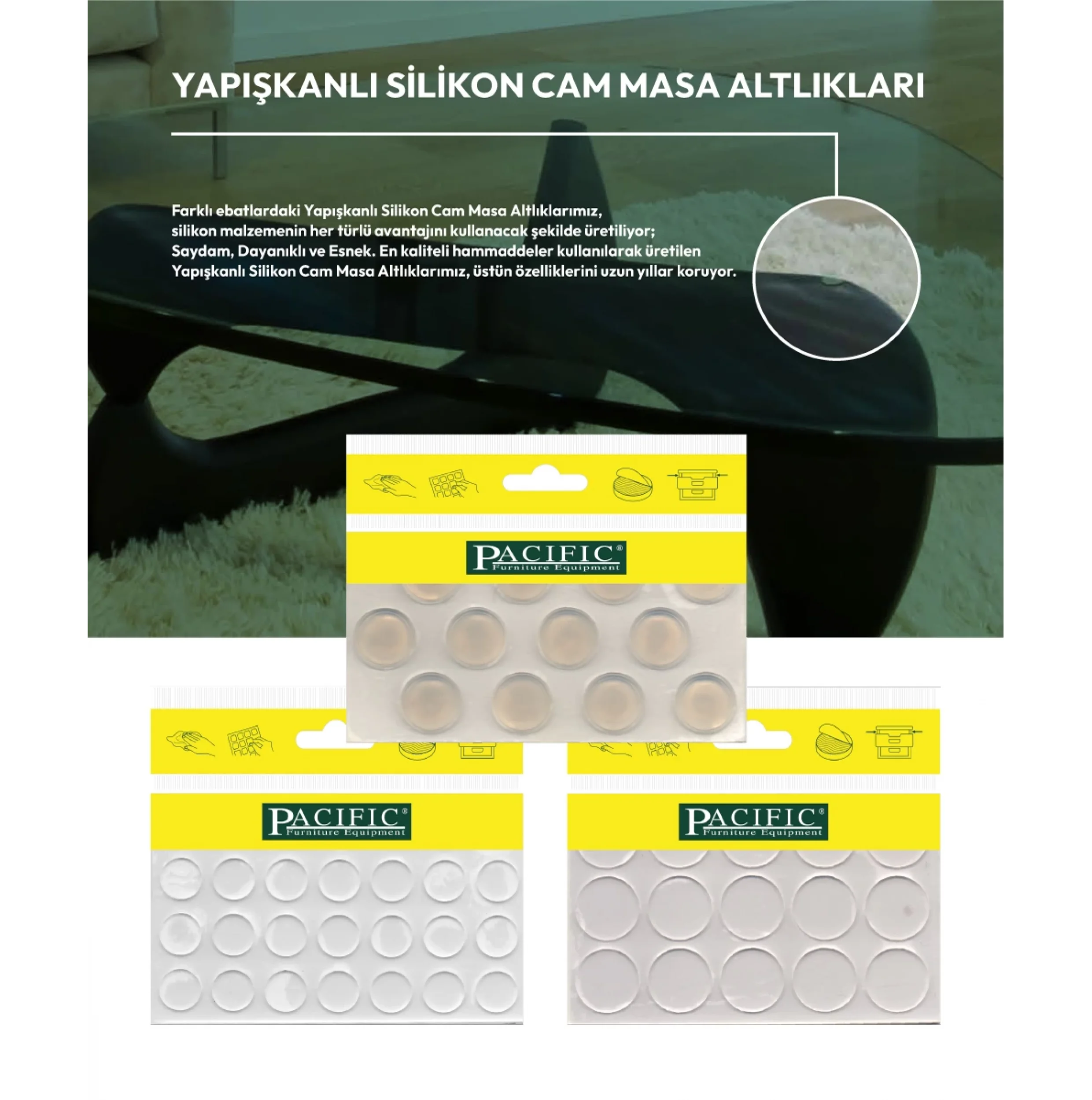 PACIFIC CAM MASA ALTLIĞI, KESME TAHTASI ALTLIĞI (Ø 22mm)