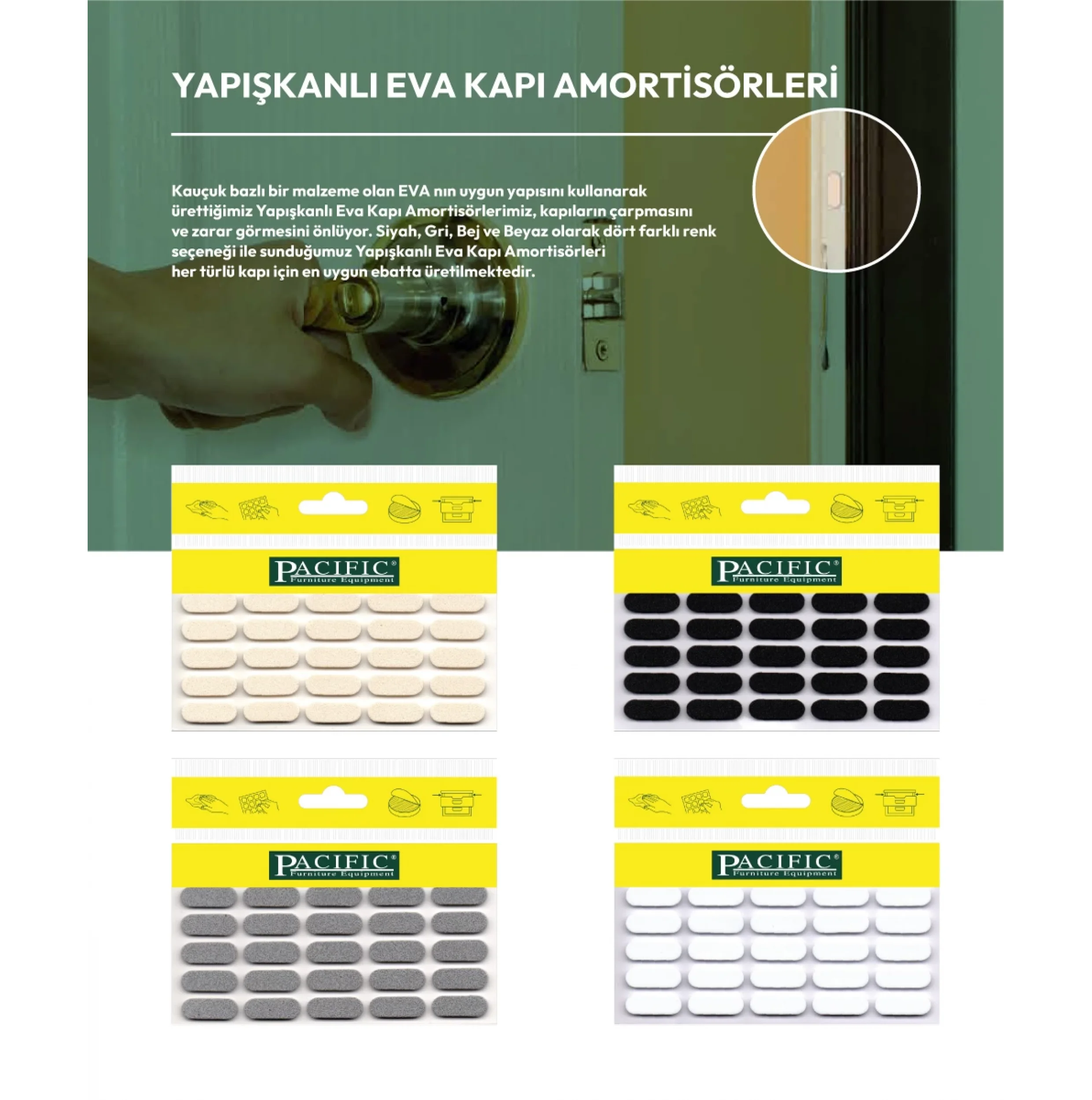 PACIFIC EVA BAZLI KAPI AMORTİSÖRÜ - BEJ