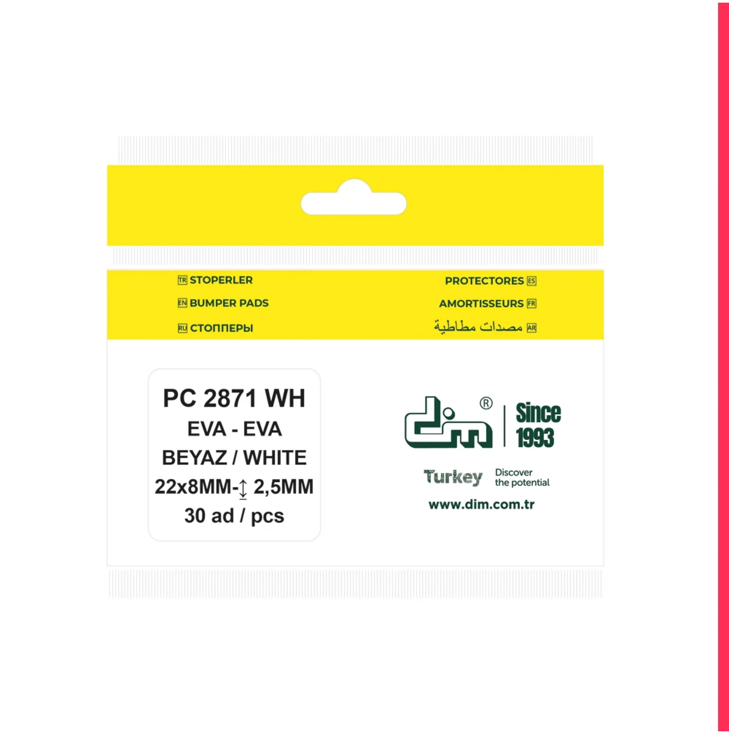 PACIFIC EVA BAZLI KAPI AMORTİSÖRÜ - BEYAZ