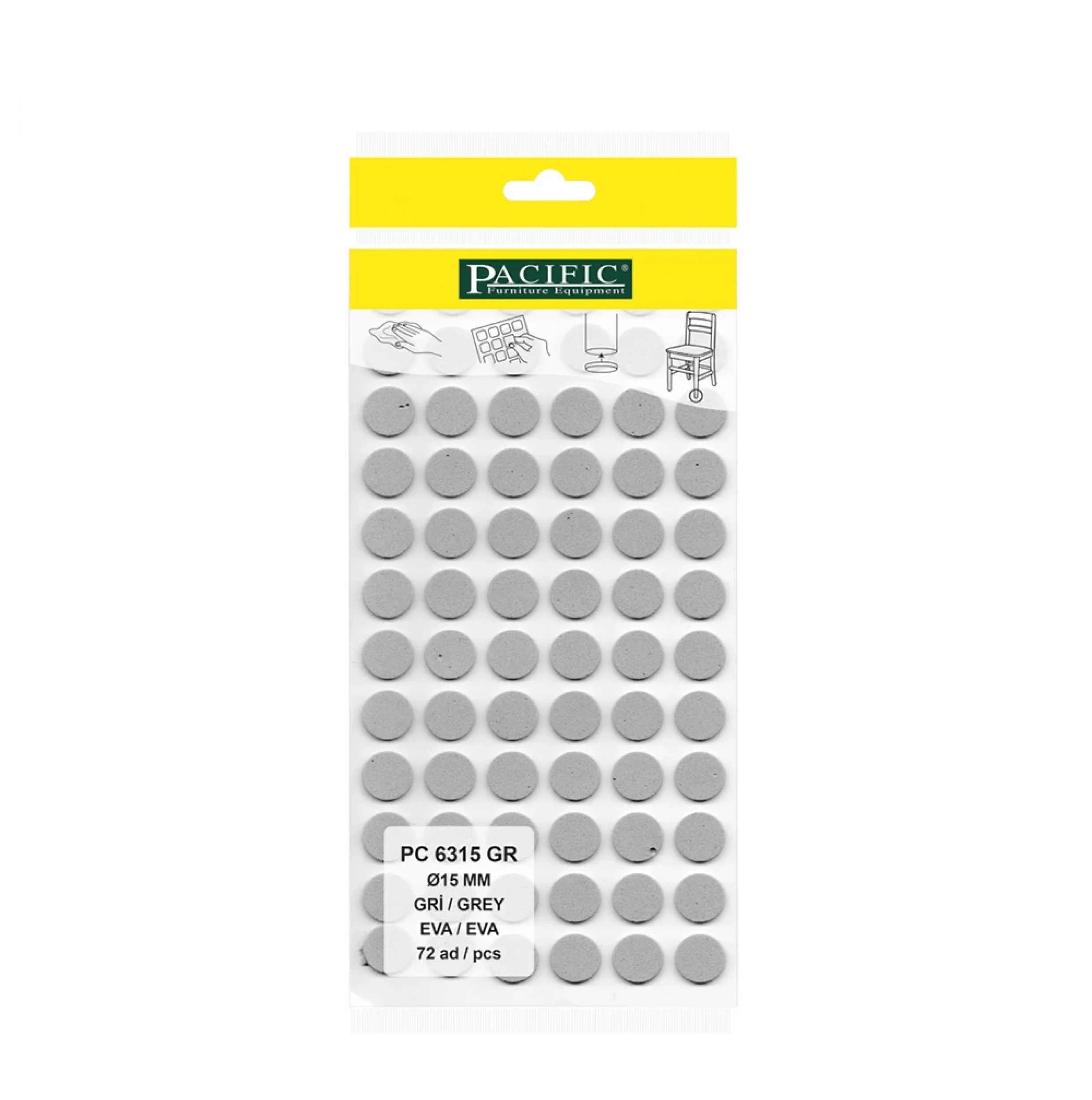 Eva Parke Fayans Çizilme Ve Darbe Önleyici Zemin Koruyucu Gri (Ø 15mm)