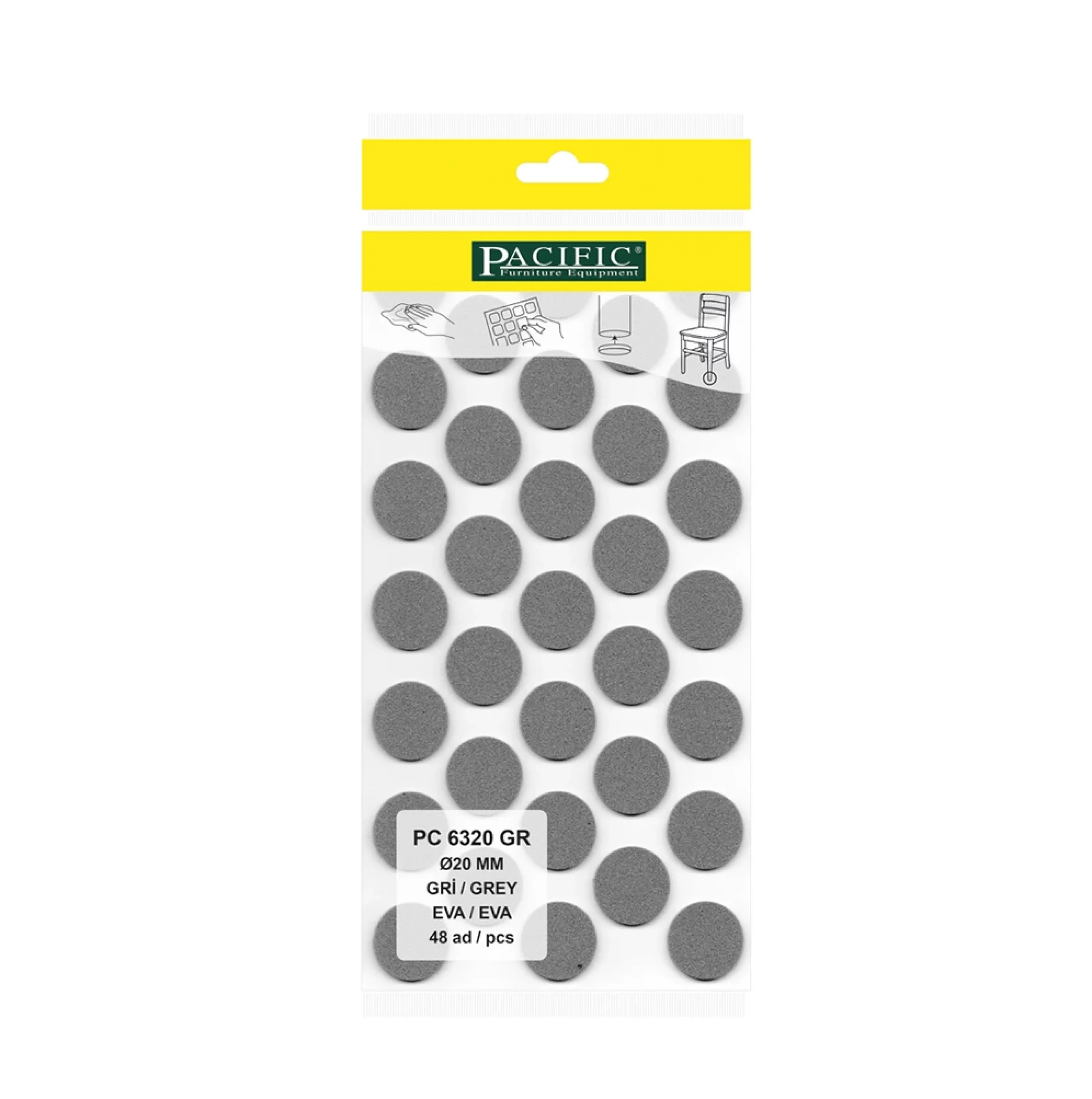 Eva Parke Fayans Çizilme Ve Darbe Önleyici Zemin Koruyucu Gri (Ø 20mm)