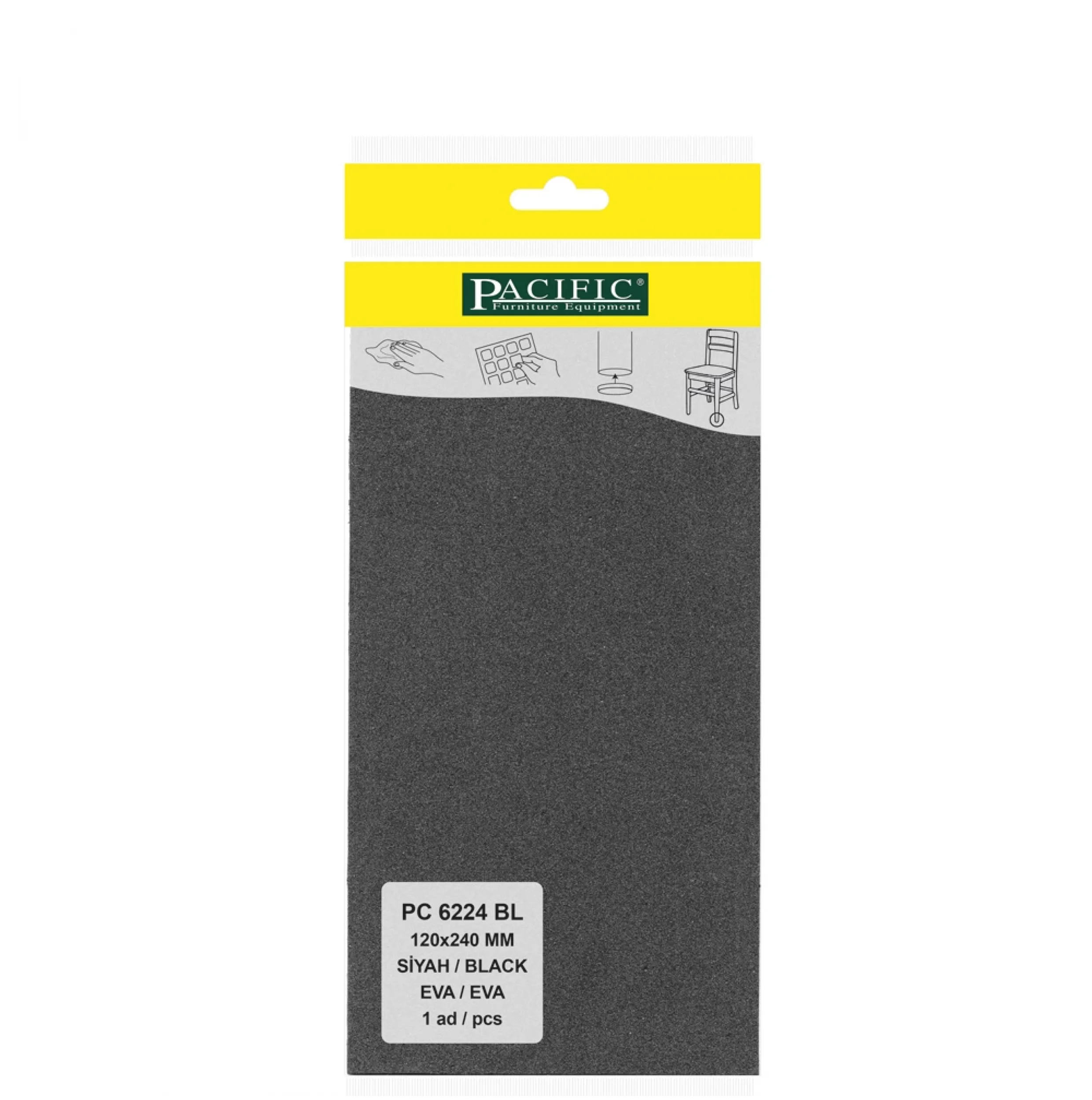 Eva Parke Fayans Çizilme Ve Darbe Önleyici Zemin Koruyucu Siyah  (120mm x 240mm)