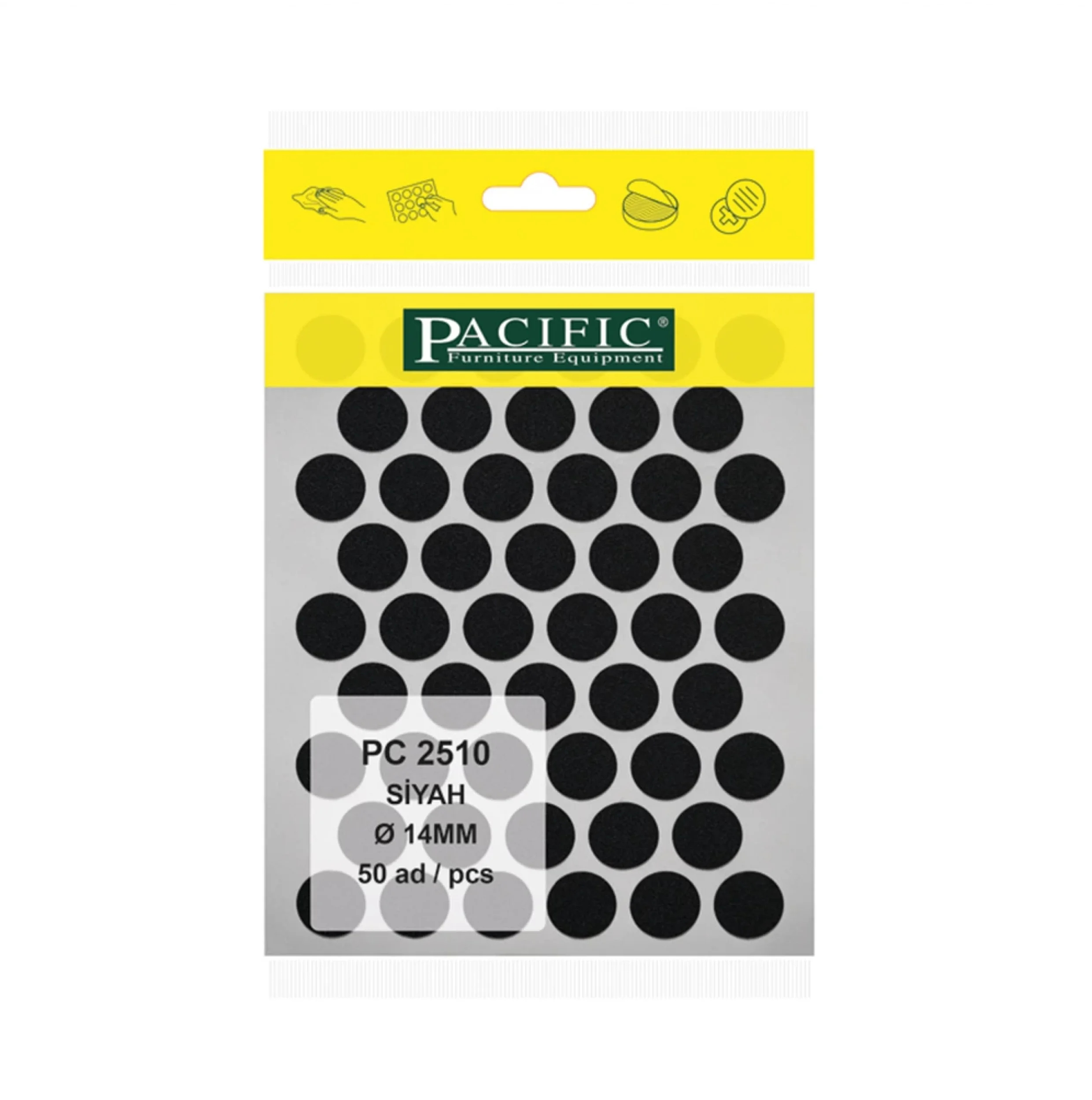 SİYAH YAPIŞKANLI TAPA-14MM