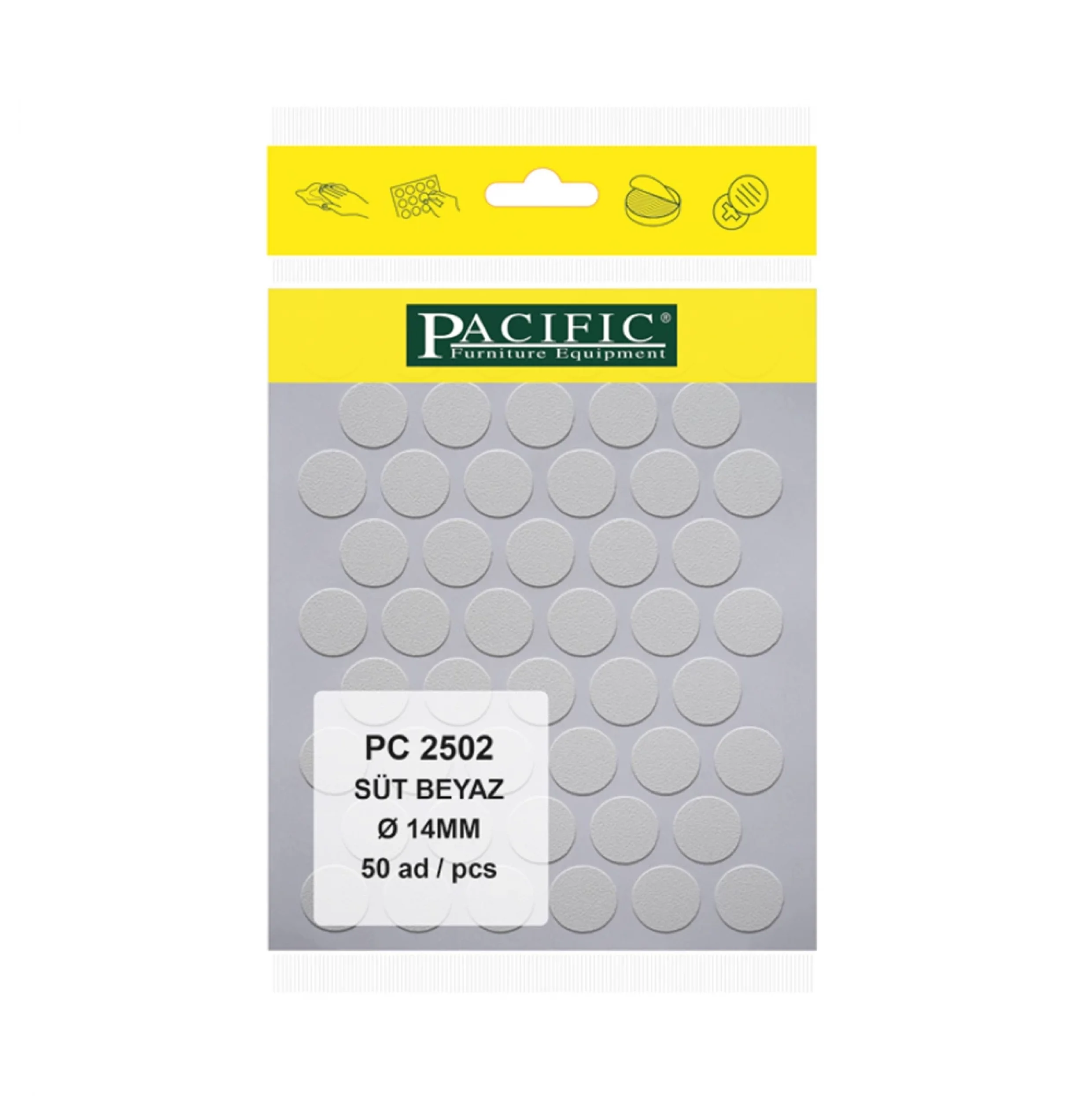 SÜT BEYAZ PACIFIC YAPIŞKANLI TAPA-14MM