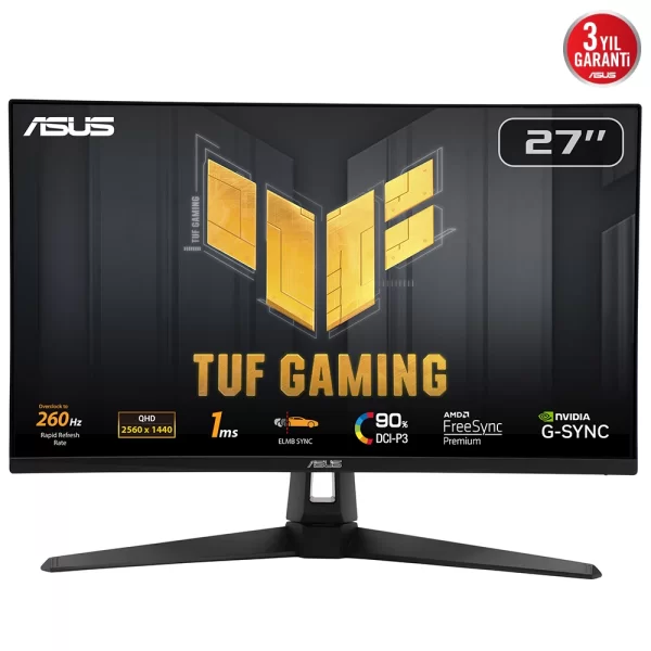 Asus 27 TUF Gaming VG27AQM1A 260Hz 1Ms FreeSync/G-Sync 2K QHD IPS Gaming Monitör
