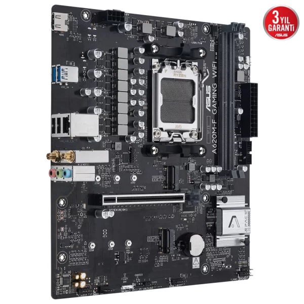 Asus A620M-F GAMING WIFI ARGB DDR5 8000MHz (OC) M.2 AM5 mATX Anakart