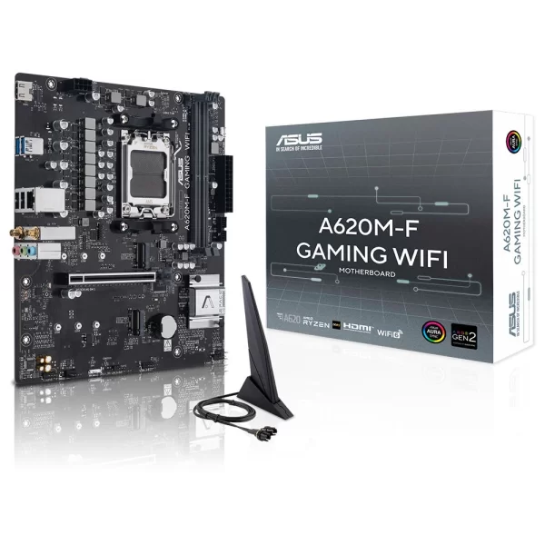 Asus A620M-F GAMING WIFI ARGB DDR5 8000MHz (OC) M.2 AM5 mATX Anakart