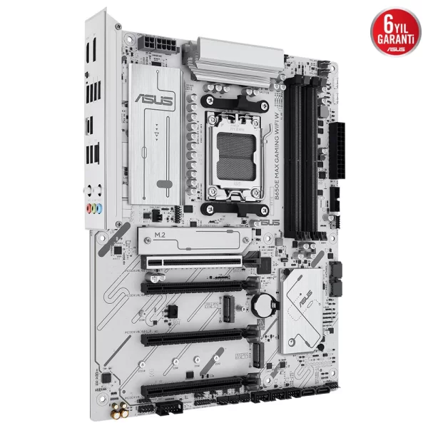 Asus B650E MAX GAMING WIFI W DDR5 8000MHz (OC) M.2 AM5 ATX Beyaz Anakart