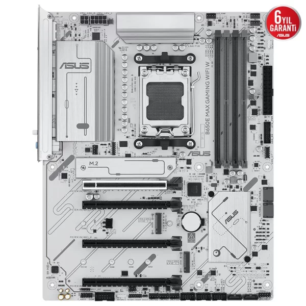 Asus B650E MAX GAMING WIFI W DDR5 8000MHz (OC) M.2 AM5 ATX Beyaz Anakart