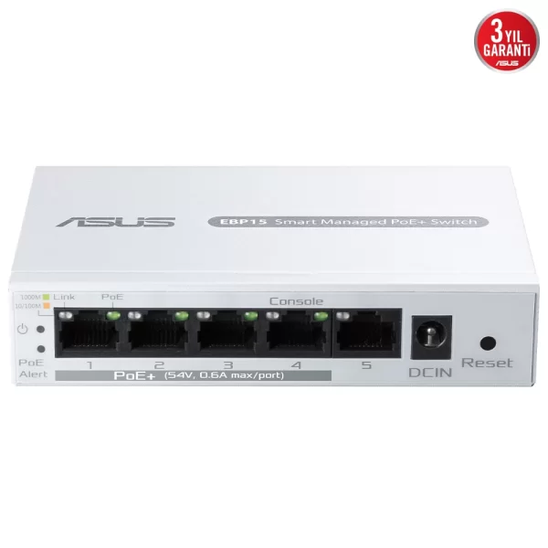 Asus EBP15 ExpertWiFi 5 Port GbE Akıllı Yönetim PoE+ Switch