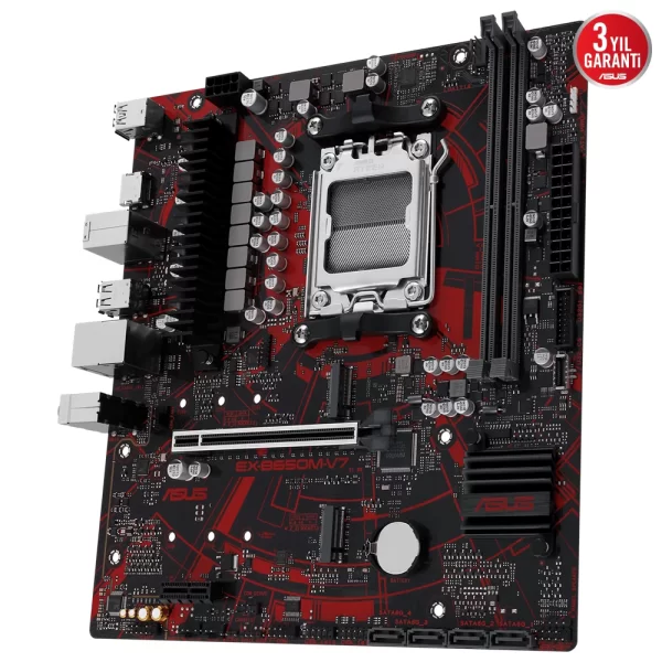 Asus EX-B650M-V7 DDR5 7800MHz (OC) M.2 AM5 mATX Anakart