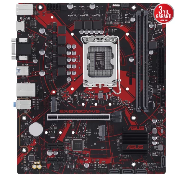 Asus EX-B760M-V5 DDR5 8000MHz (OC) M.2 1700p mATX Anakart