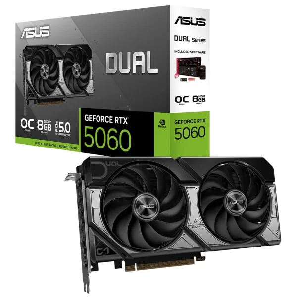 Asus GeForce Dual RTX 5060 O8G OC 8GB DLSS4 128 Bit GDDR7 Ekran Kartı