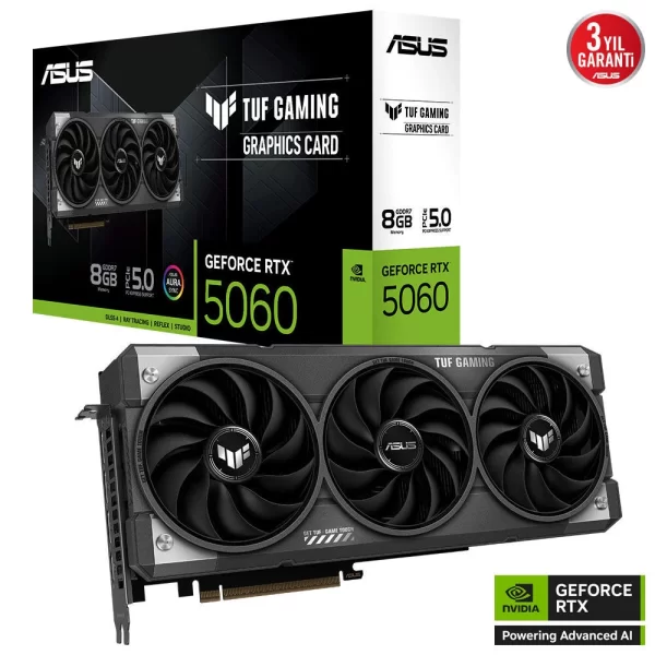 Asus GeForce TUF Gaming RTX 5060 8G 8GB DLSS4 128 Bit GDDR7 Ekran Kartı