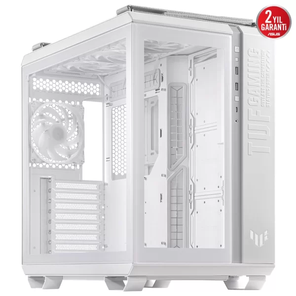 Asus GT502 Plus TUF Gaming Temperli Cam Beyaz USB 3.2 ATX Mid Tower Kasa