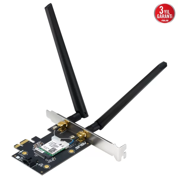 Asus PCE-BE6500 688MBPS-2882MBPS WiFi 7 / Bluetooth 5.4 PCI-E Kart Adeptör
