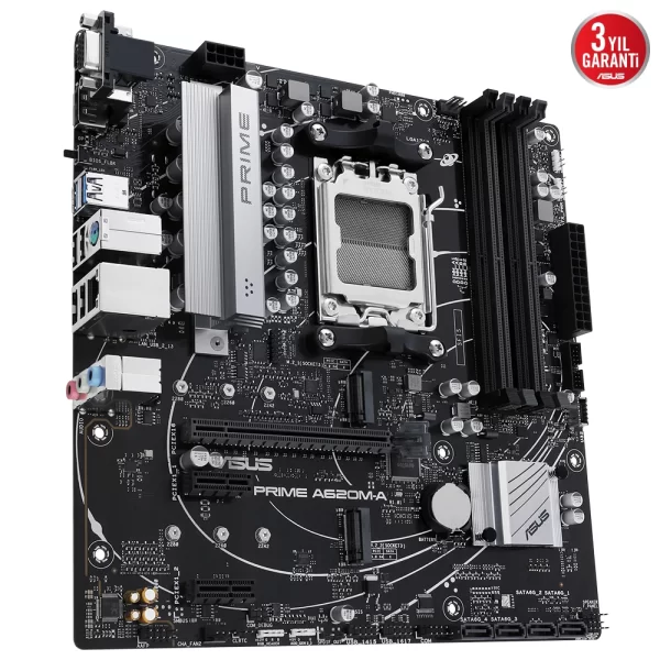 Asus Prime A620M-A-CSM 6400MHz(OC) RGB M.2 AM5 mATX Anakart