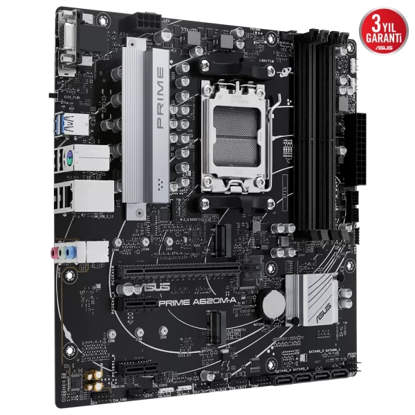 Asus Prime A620M-A-CSM 6400MHz(OC) RGB M.2 AM5 mATX Anakart