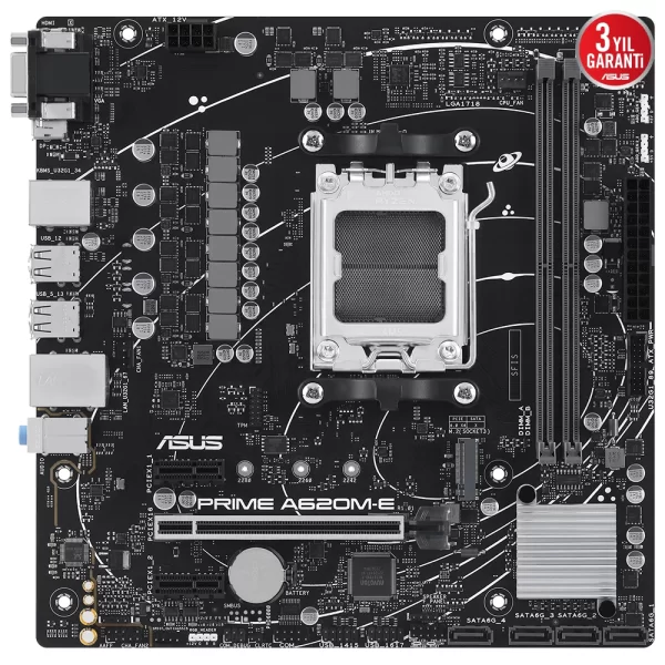 Asus Prime A620M-E-CSM DDR5 6400MHz(OC) RGB M.2 AM5 mATX Anakart