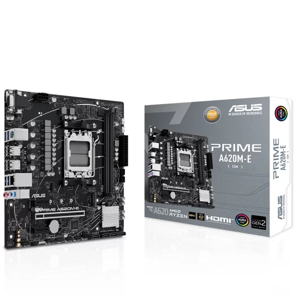 Asus Prime A620M-E-CSM DDR5 6400MHz(OC) RGB M.2 AM5 mATX Anakart