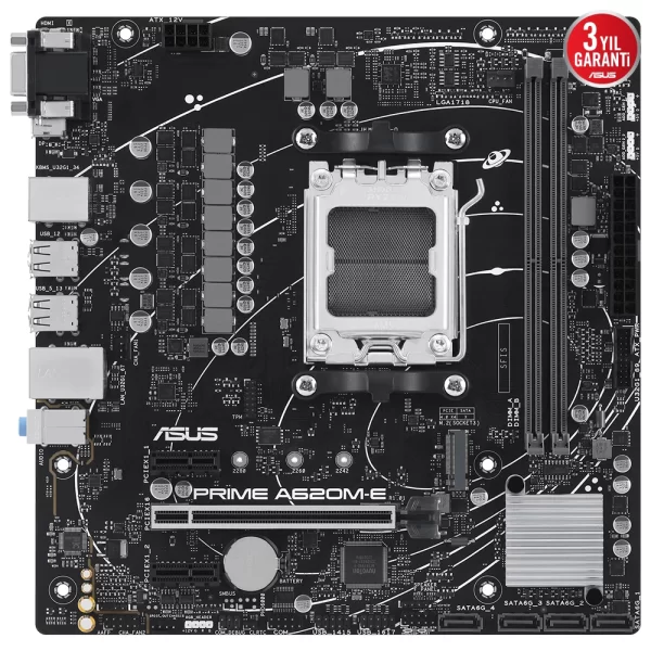 Asus Prime A620M-E RGB M.2 mATX DDR5 AM5 Anakart