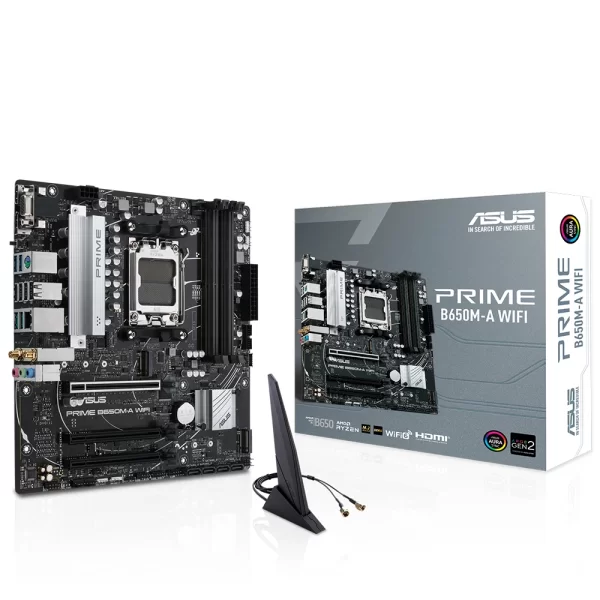 Asus Prime B650M-A WIFI DDR5 5600MHz (OC) RGB M.2 AM5 mATX Anakart